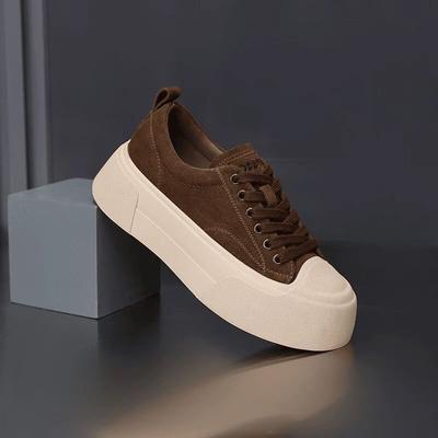 Кожаные туфли на платформе, детские, осень 2025, новая коллекция, маленькие маффины, мягкая подошва, легкие, повседневные, белые туфли