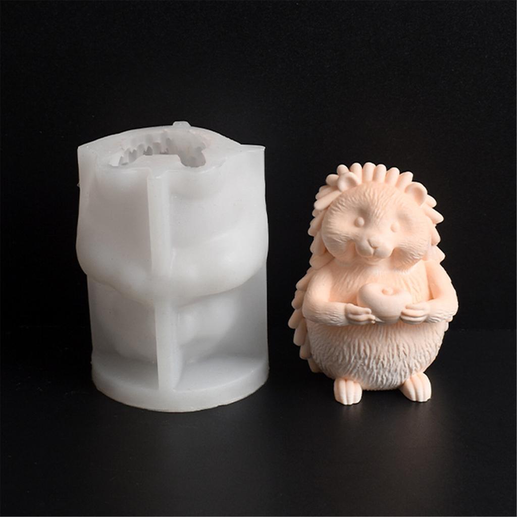 DIY Home Decor And Creative Crafts Mols Portable Silicone Mold For Crafting Detailed Hedgehog Candles Display And Gifts
