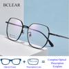 BCLEAR Оправа для очков из чистого титана для мужчин и женщин, оптические очки по рецепту, высокое качество, вакуумное IP-покрытие, очки для близорукости