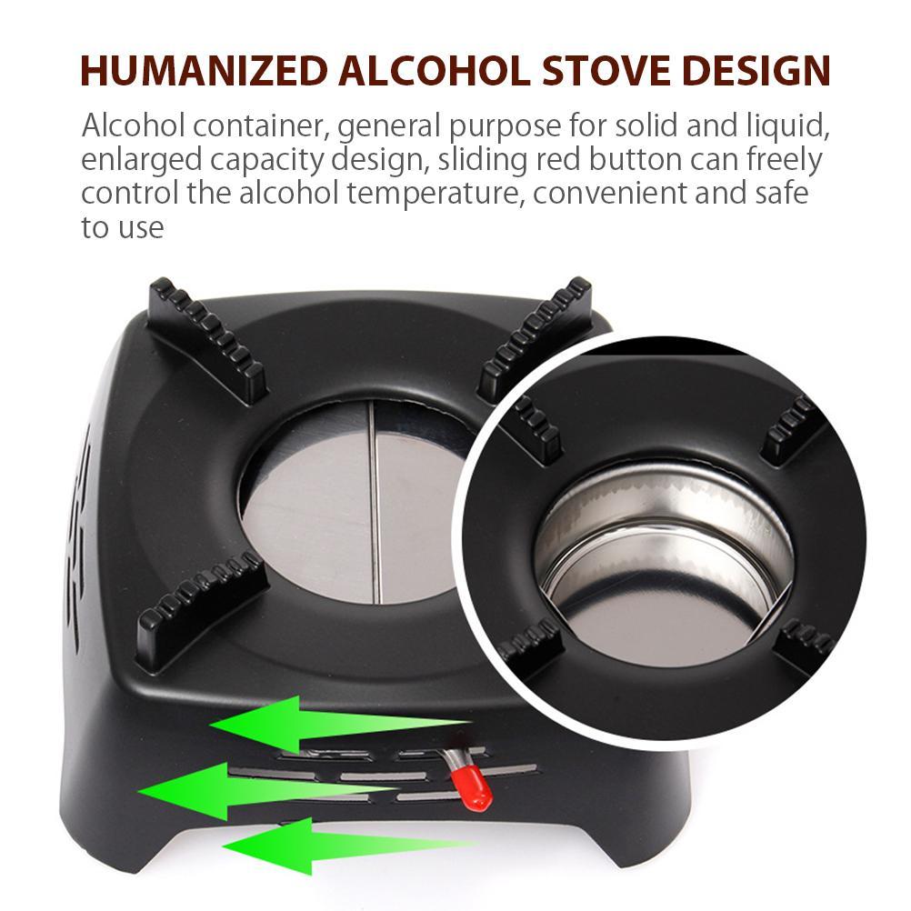 Портативная спиртовая горелка-печка для кемпинга, барбекю, пикника. Без загрязнения.