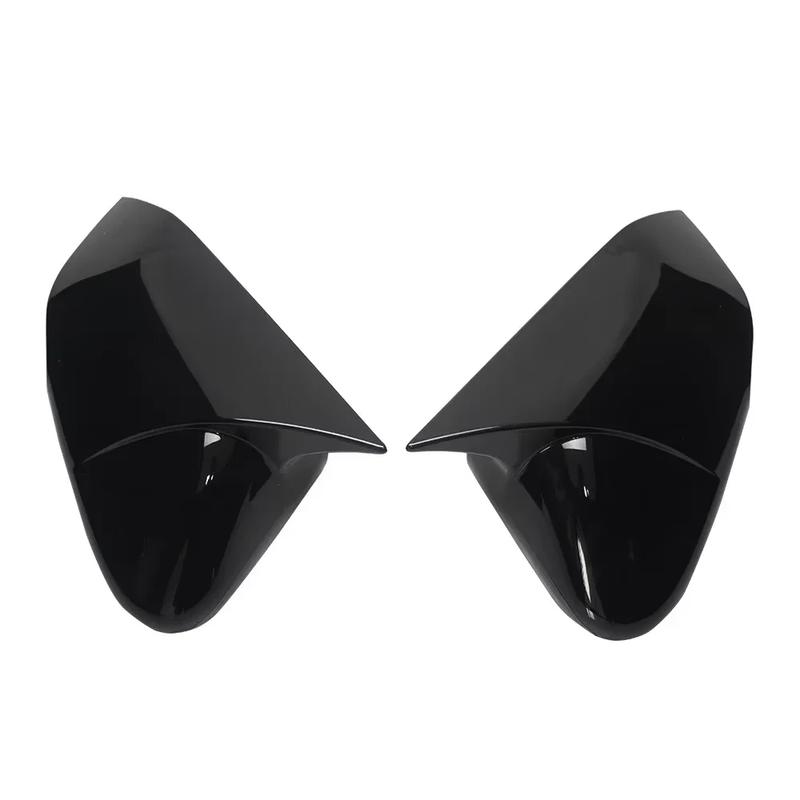 Car Decoration Car Stickers Door Mirror Cover For Kia K4 2024-2026 Car Rearview Accessories Carbon Fiber Glossy Black