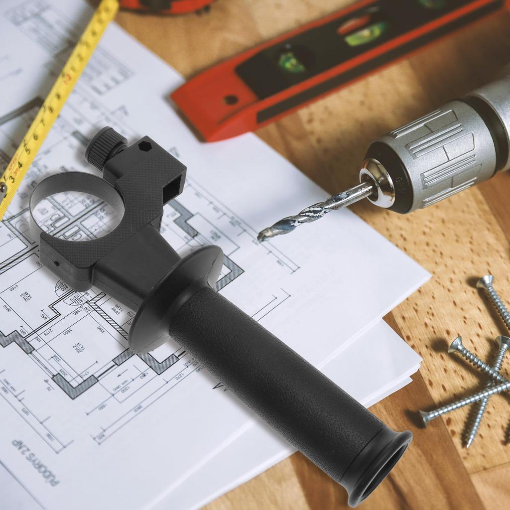 FRCOLOR Прочная рукоятка для ударной дрели Ручка для электрического молотка Прочная рукоятка для электрического молотка Маленькая сменная рукоятка Товары для дома Маленькая боковая рукоятка Нескользящая