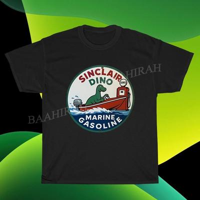 Новая футболка Dino Sinclair Marine Gasoline Logo, американская, смешная, размеры от S до 5XL