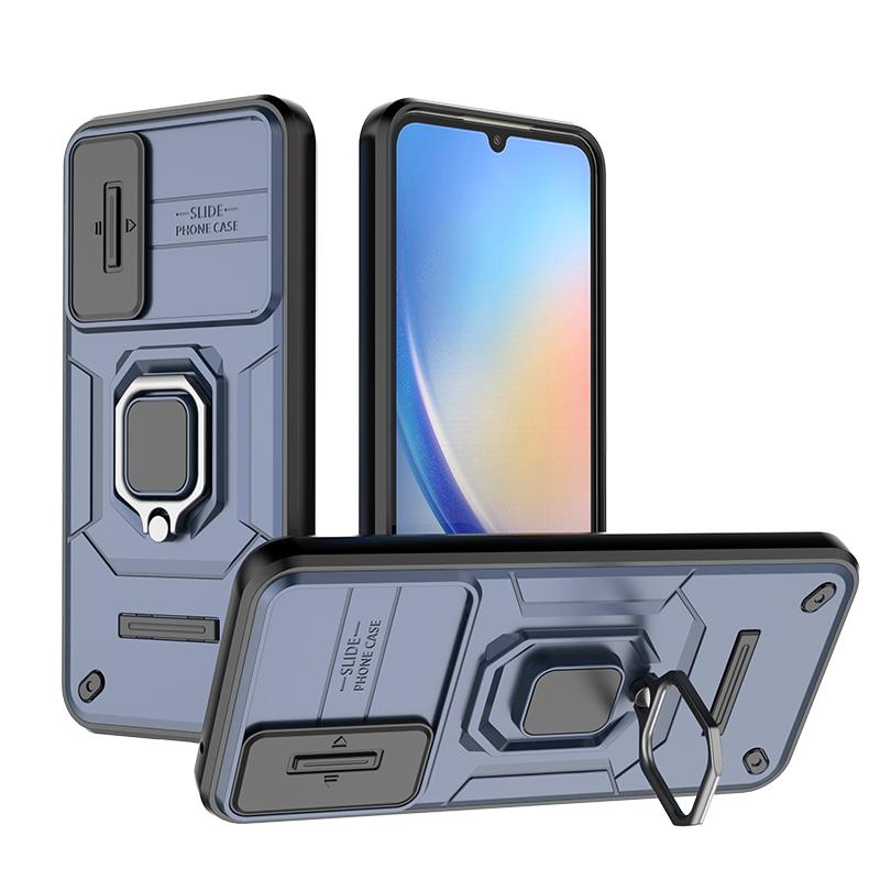 Чехол-слайдер для камеры для Samsung Galaxy A13 A14 A15 A24 A25 A26 A34 A35 A36 A54 A55 A56 5G 4G Бронированный противоударный чехол