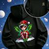 Halloween New Style Boys and Girls Christmas Elf Cartoon Hooded Sweatshirt, Casual Trendy Gift for Kids, Casual Sweatshirt