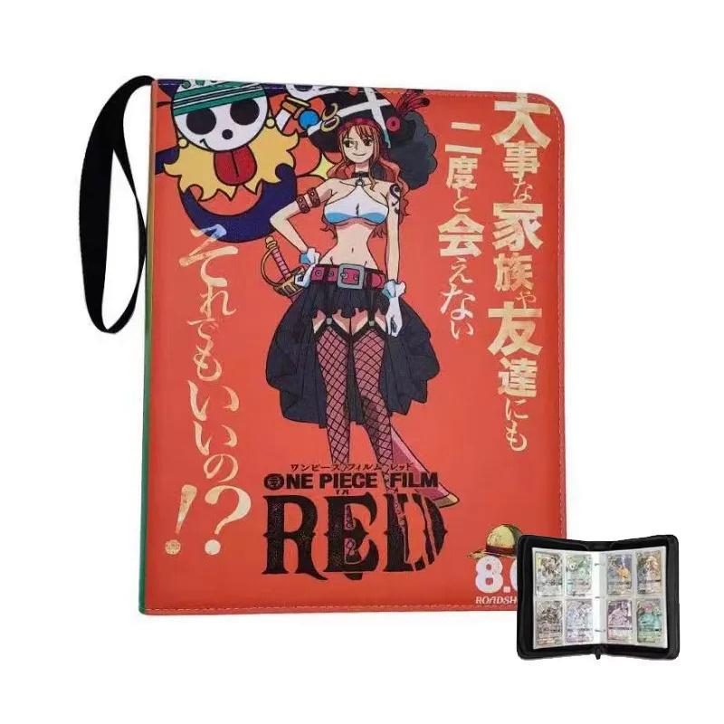 2x2 900pcs Cards Holder Anime Luffy ACE Zoro Game Binder Card Holder Zipper Album Book Capacity R SR TGR GP Collectibles Folder Kids