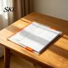 Large Capacity Paper Holder A4 Snap Button File Folder, Horizontal 11 Hole PP Document Organizer with Punch Binder Folder Name Card Slot, Transparent