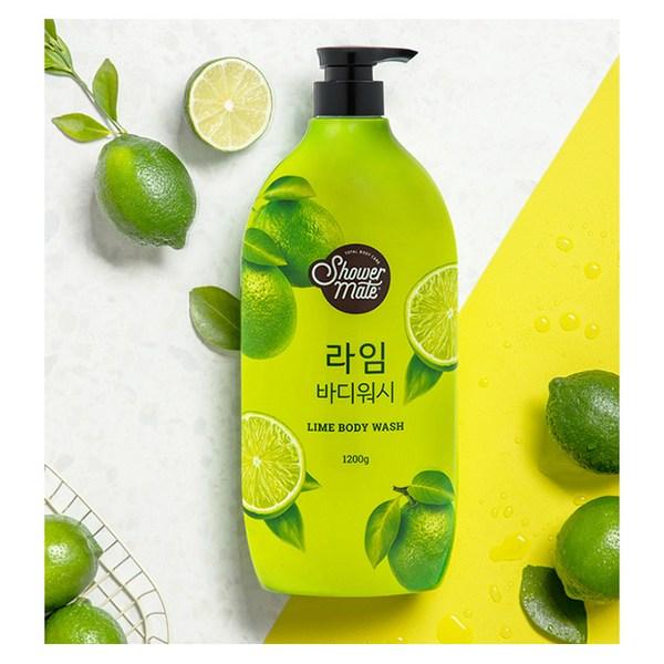 Натуральный гель для душа Shower Mate Lime, 1,2 кг, 1 корейская косметика