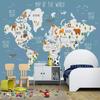 Photo Wallpaper 3d Cartoon World Map Murals Children's Bedroom Girls And Boys Bedding Room Background Wall Paper 3d Decor