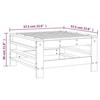 VidaXL Repose-pied de Jardin, Siège avec Cadre en Bois, Table Basse, Tabouret de Terrasse Patio Balcon Extérieur, Blanc Bois 825619