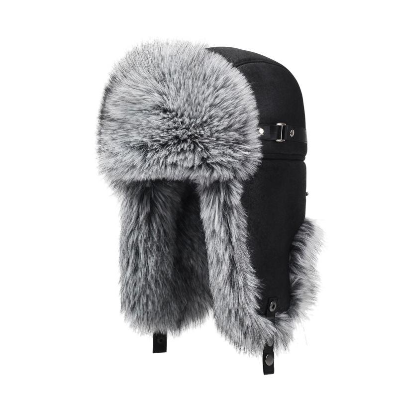 Winter imitation fur men's train head hat thickened warm middle and old ear protection cold hat