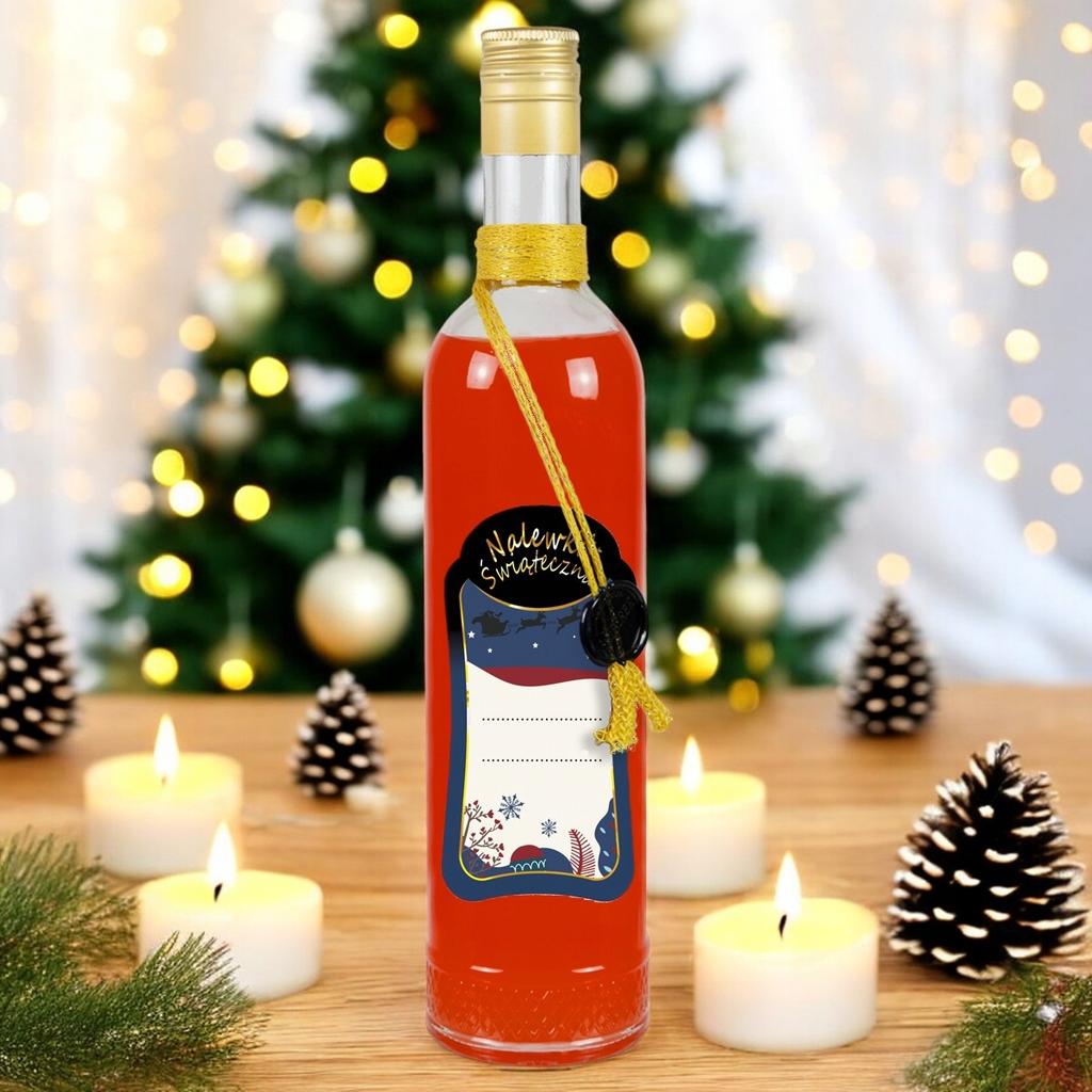 CHRISTMAS CRYSTAL 500 ml PREMIUM DECORATED bottle for vodka and liqueurs