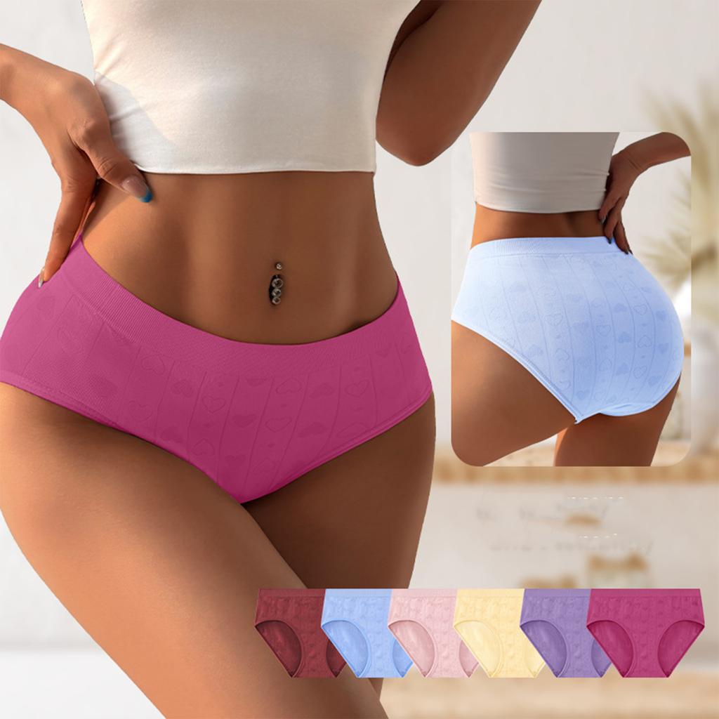 Ladies' Sexy Mid Waist Breathable Sports Seamless Underwear