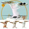 Whimsical Design Cat Support Tray Resin Ket Candy Dish Cartoon Cat Figurine  Room Decoration