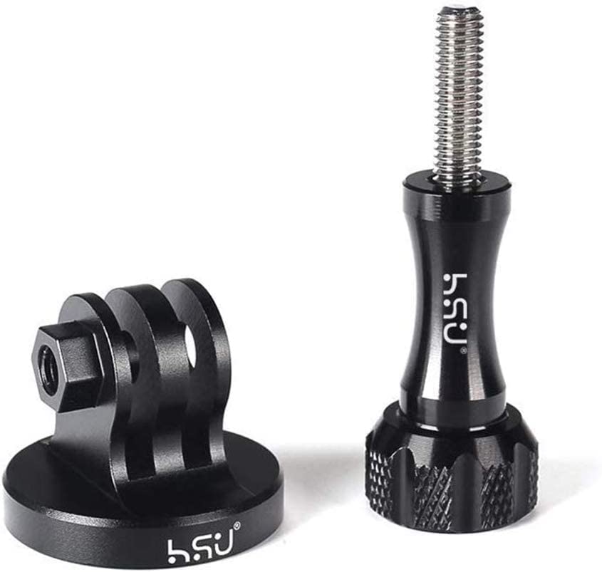 HSU Aluminum Tripod Mount Adapter Set with Thumb Screw Compatible with GoPro Compatible with Cameras with Screw Hole Hero12/11/10/9/8/Max/7/6/5 1/4