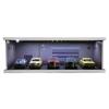 NUEIOVRW Diorama Garage Lighting Model Car Display City Parking Lot Scene Display Adjustable Brightness Diecast Showroom Model 143 Model, 3-Color