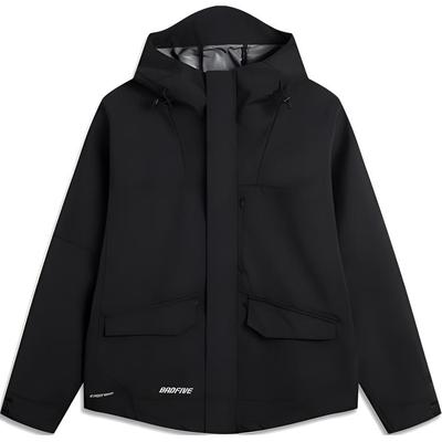 Li Ning Basketball Series спортивная повседневная однотонная свободная ветровка мужская верхняя одежда черная AFDU493-1