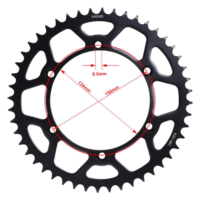 520 13T 14T 48T Motorcycle Front Rear Sprocket Gear Wheel Cam for Kawasaki KX250 L1-L3 1999-2001 KX250 L4 M1-M3 2002-2005