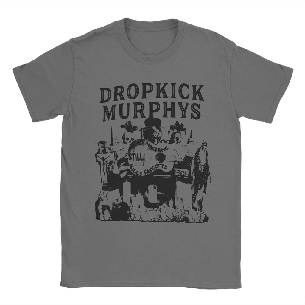 Винтажная футболка Летняя Dropkick Murphys Хипстерские футболки Хлопковая футболка для мужчин Y2K Ретро Свободный топ с коротким рукавом Футболки
