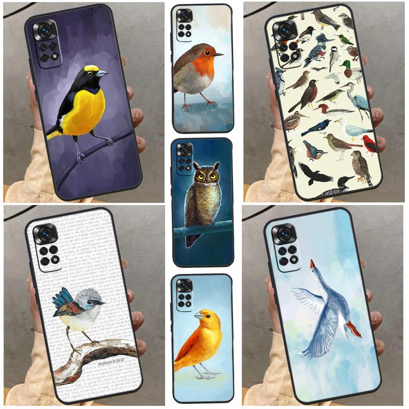 Lovely Birds Hummingbird Phone Case For Xiaomi Redmi Note 8 9 10 11 12 Pro 11S 10S 9S 8T Redmi 10A 10C 9A 9C Cover