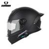 SOMAN Full Face Motorcycle Helmet Men With Bluetooth Support 3C Certified All-Season ABS Racing Style