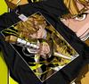 Agatsuma Zenitsu Shirt Demon Slayer Kimetsu No Yaiba Anime Black Shirt 569