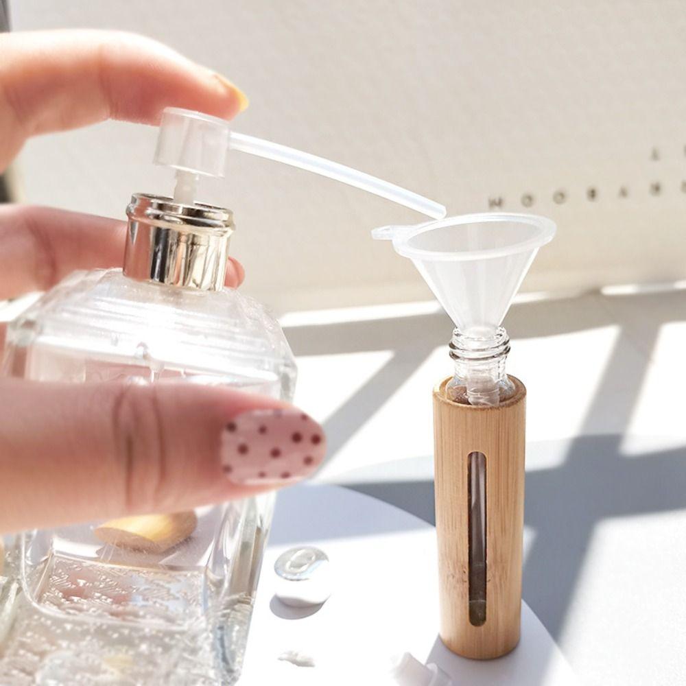 Empty Tube Bamboo Perfume Bottle 3/5/10ml Spray Bottle Essential Oil Roller Bottle Perfume
