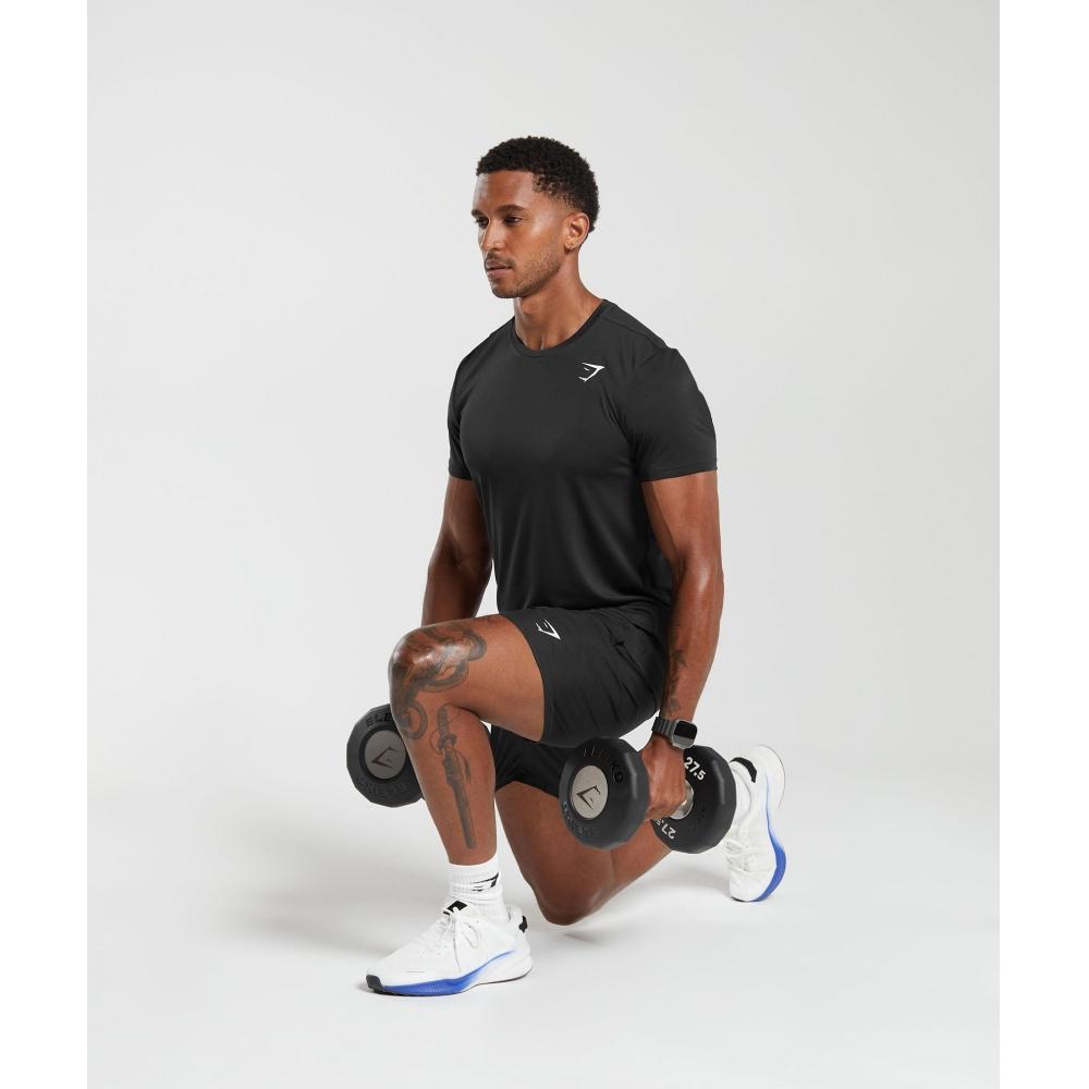 Gymshark Футболка Arrival черная A2a1k Bbbb