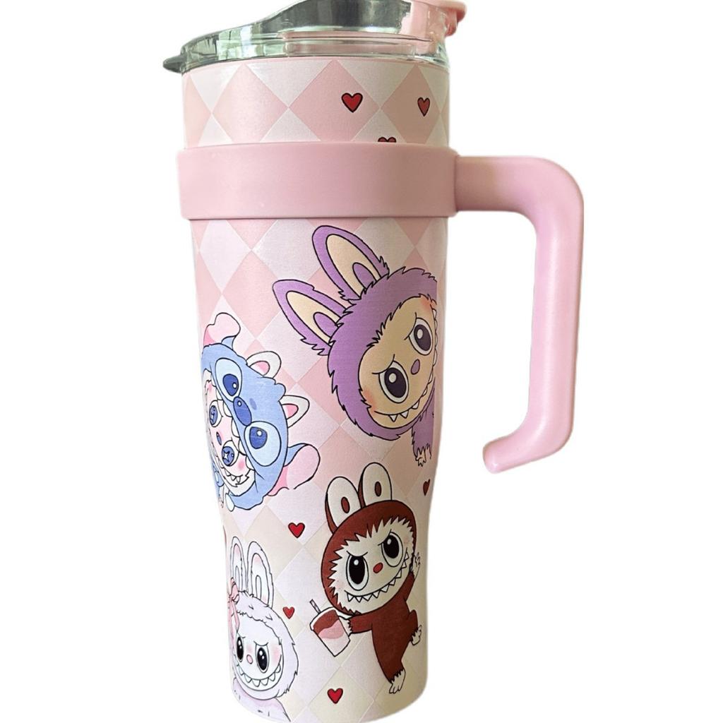 Big Mac Handle Cup High Value Large Capacity Male and Female Straw Cup Cold Insulation 40OZ Stainless Steel Car Cup