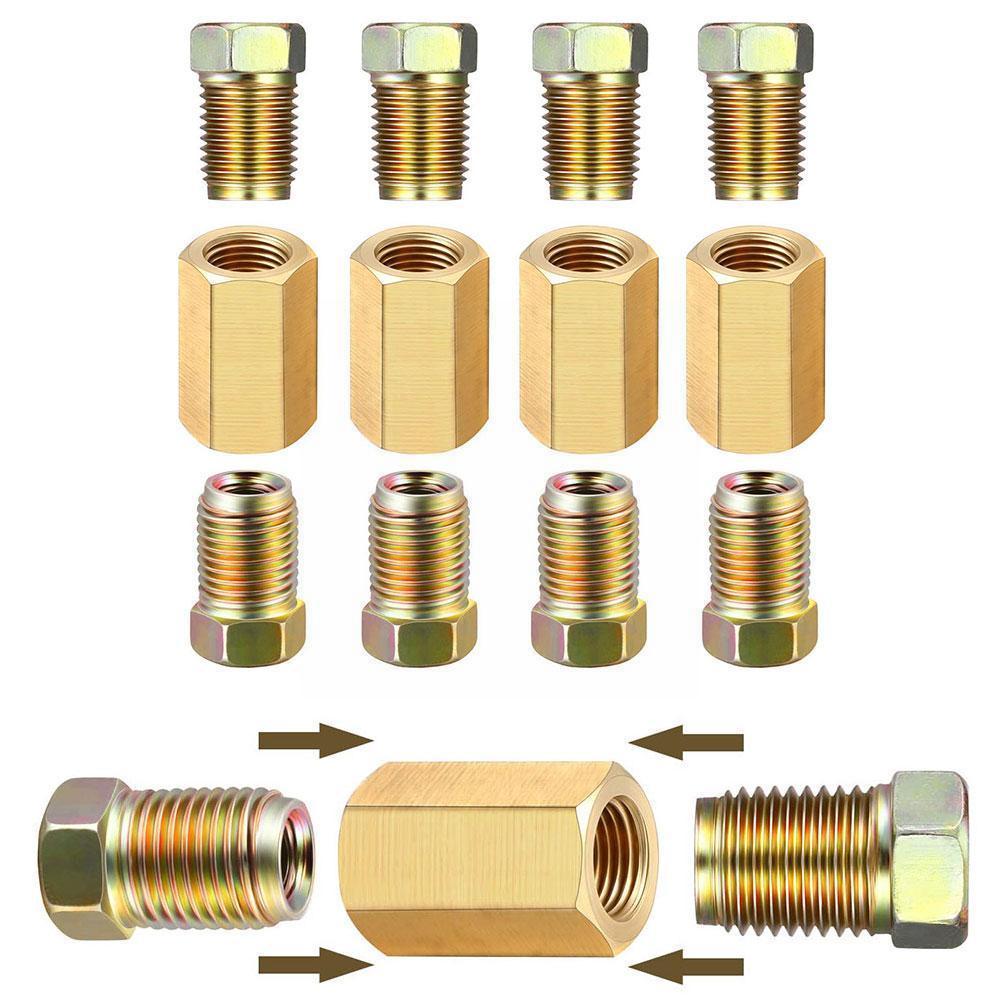Brake Fittings Brass Inverted Pipeline Accessories Connector Unions Tool Union 4 8 Nuts Adapter Flare Fitting Compression C K7D0