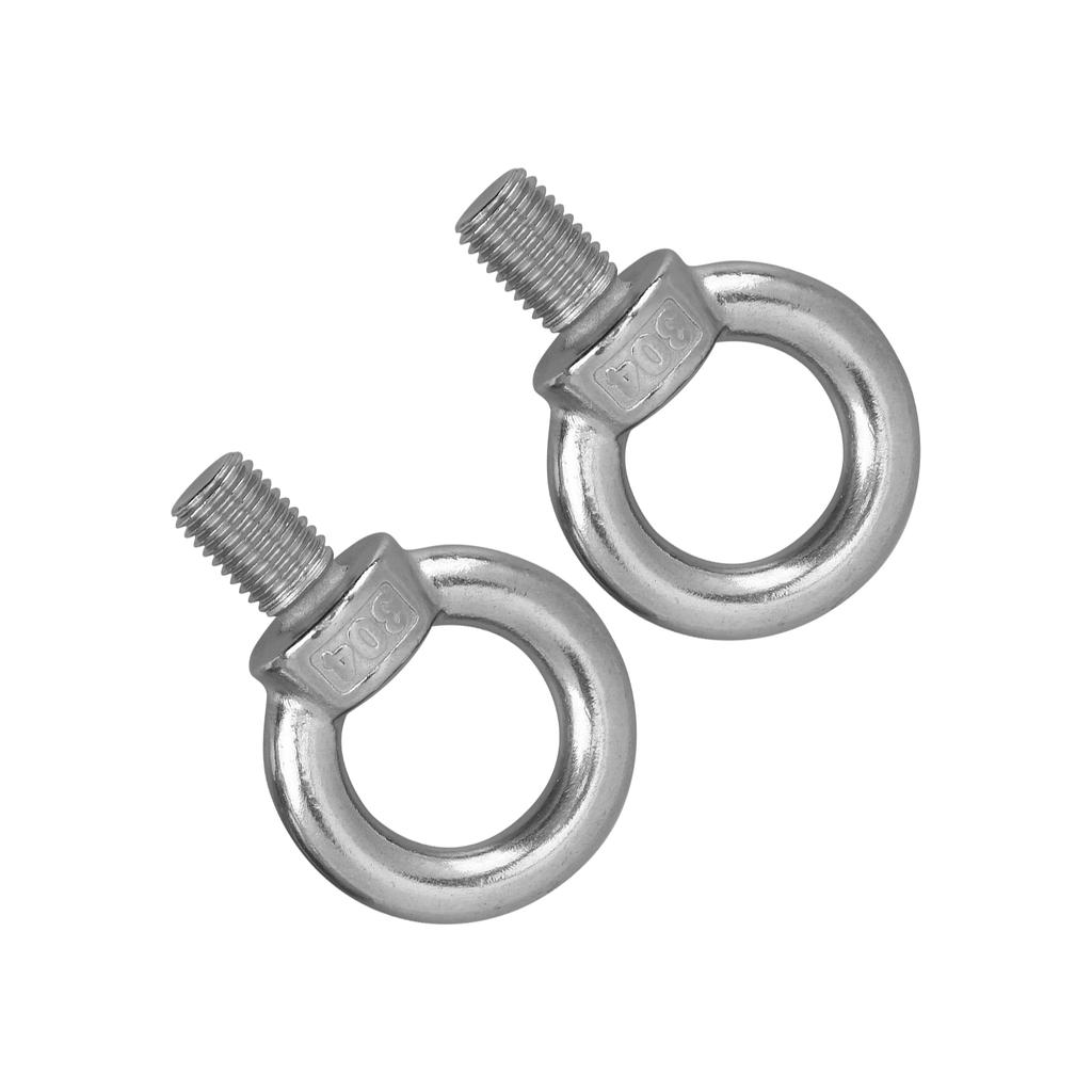 2Pcs Stainless Steel Lifting Ring Eye Bolt Heavy Duty Marine Grade Ring Screw BoltsM16