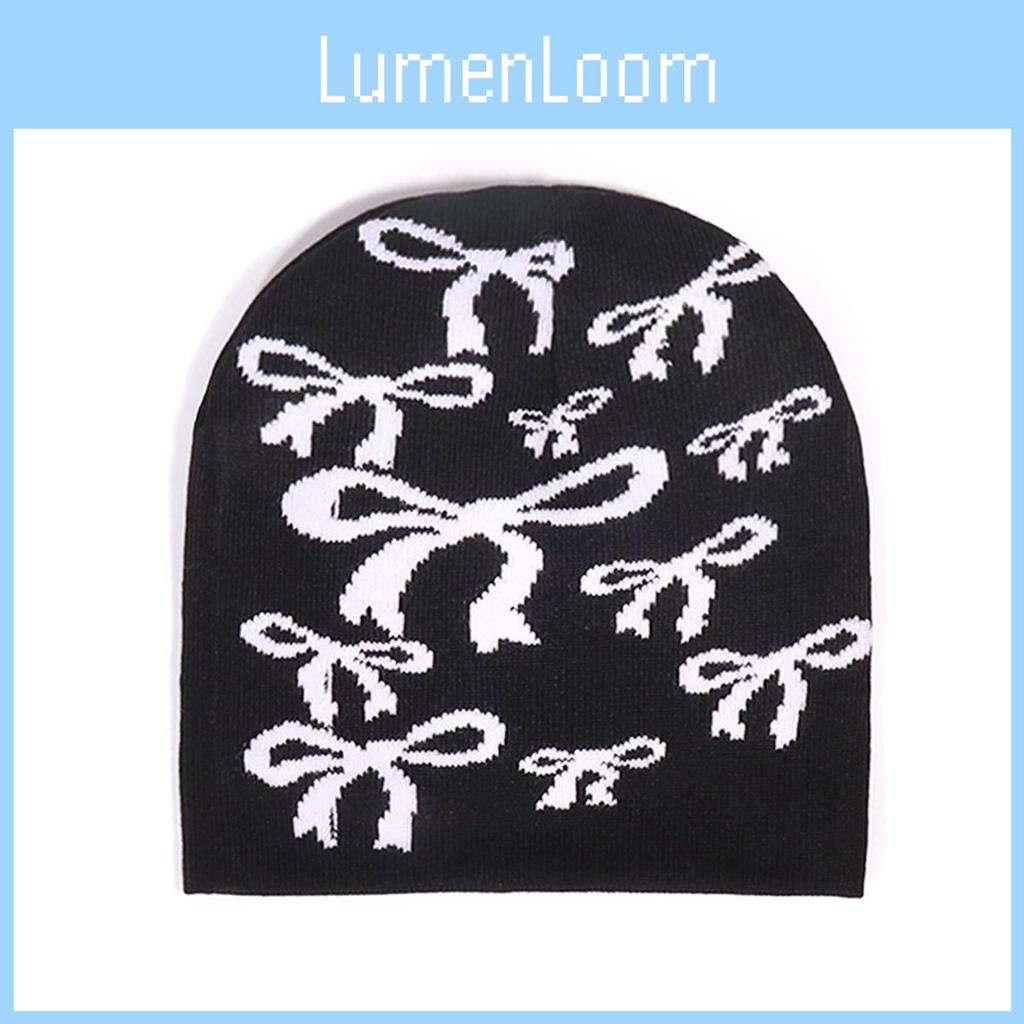 Hat Fashion Knitted With Butterfly Knot Embroidery Design For Daily Outdoor