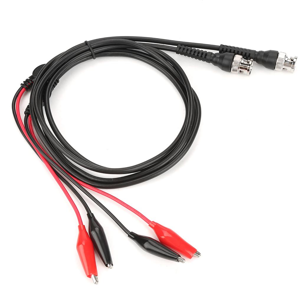 2pcs P1011 BNC Q9 to Dual Crocodile Clip Oscilloscope Test Probe   Cable