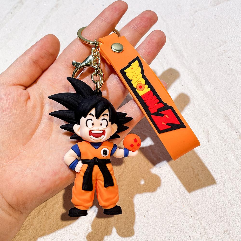 Брелок Dragon Ball Z Аниме Супер Сайян Гоку Фигурка Милый Брелок Подвеска на Сумку Украшение для Машины Аксессуары для Ключей Детская Игрушка Рождественские Подарки