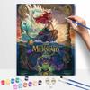 Disney The Little Mermaid Oil Art Painting Kit Home Wall Decor Handmade Gift Ariel Ursula Ocean Adventure Princess Theme Art Craft Set
