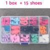 1/6 Dolls Shoes Pack with Storage Box, Flats High Heels Boot, Dollhouse Furniture for 30cm Doll 30cm Doll Toy Gift Set
