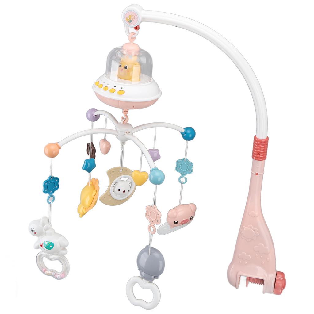 Детский мобиль, вращающийся, с животными, ночник, расслабляющая музыка, детский пластиковый мобиль с проектором