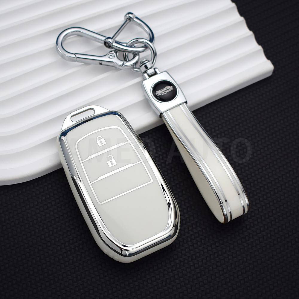 Антицарапающий ТПУ чехол для автомобильного ключа Toyota Yaris Cross Hilux Innova Fortuner Camry Land Cruiser 200 300 Prado Crown Tlk 200