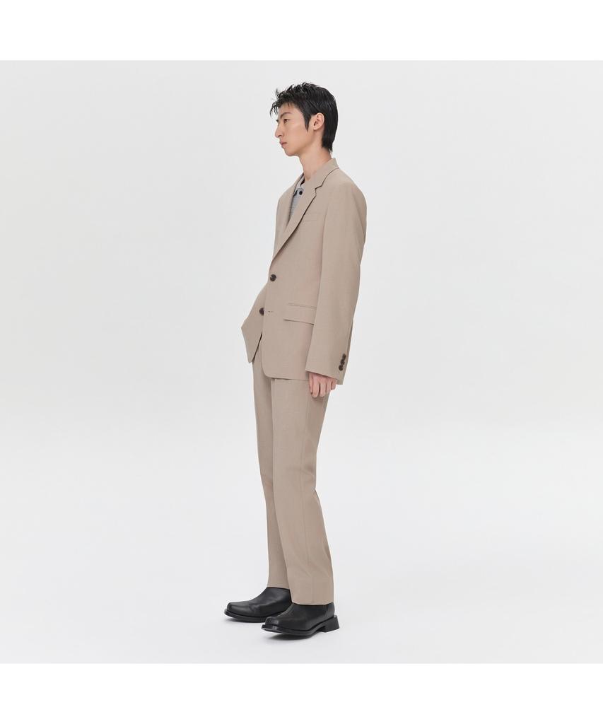 Keoseuuteommellou Beige Regular Fit Twill Setup Pants Cwpam26402Bex