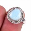 Natural Republic Ларимар Драгоценный камень 925 Стерлинговое серебро Ювелирное кольцо Размер 6.5 B4m29