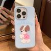Розовый школьный портфель щенок для IPhone14/15pro для Apple 16 Чехол для мобильного телефона 11 Милый 12pro Нишевый 13pro