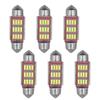EsiFare Лампа салонная T10 36мм 12SMD 6шт. светодиодов Белый свет салона со встроенным обманкой Светодиодная лампа для салона автомобиля Легко установить Авто Ро
