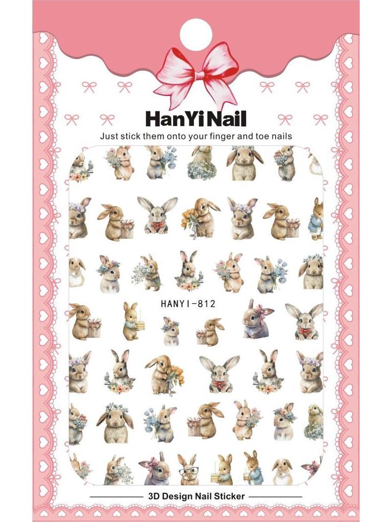 2025 милые наклейки для ногтей с изображением кошек и животных