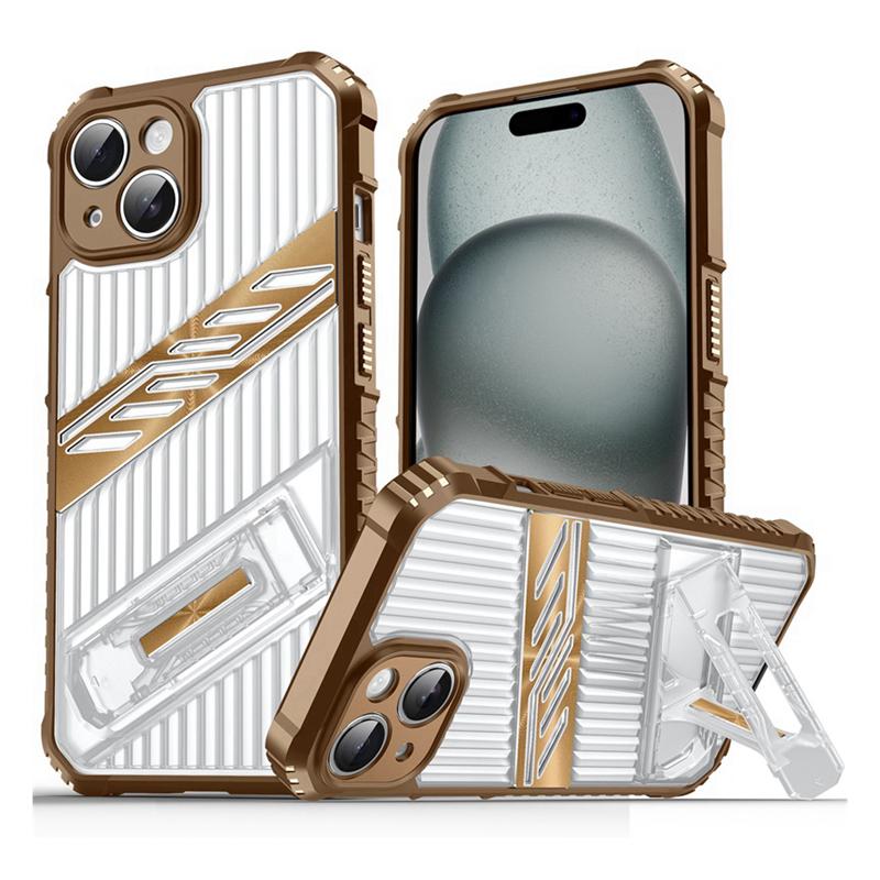 KEYSION Противоударный чехол для iPhone 15 Pro Max 15 Plus Прозрачный PC+силиконовый чехол-подставка для телефона для iPhone 15 Pro Max