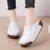 Summer Wedges Shoes Platform Slippers Women Genuine Leather Black White Thick Sole Casual Comfort Slides Woman