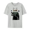 Cat Warrior Fighter For The Greater Good And Saving Camisetas Limited Time Special Oversized T Shirt Unisex Big And Tall Figures