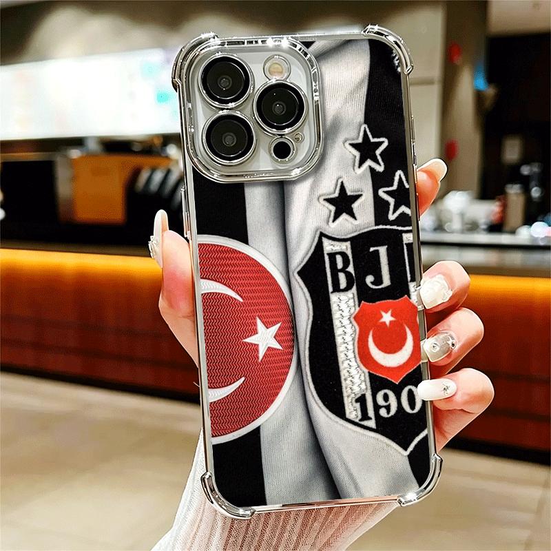 B-Бешикташ B-BJK Турция Покрытие Чехол для Телефона Для Iphone 16 17 Pro Max Air 16E 14 15 Plus 12 13 Mini Противоударный Подушка Безопасности Чехол