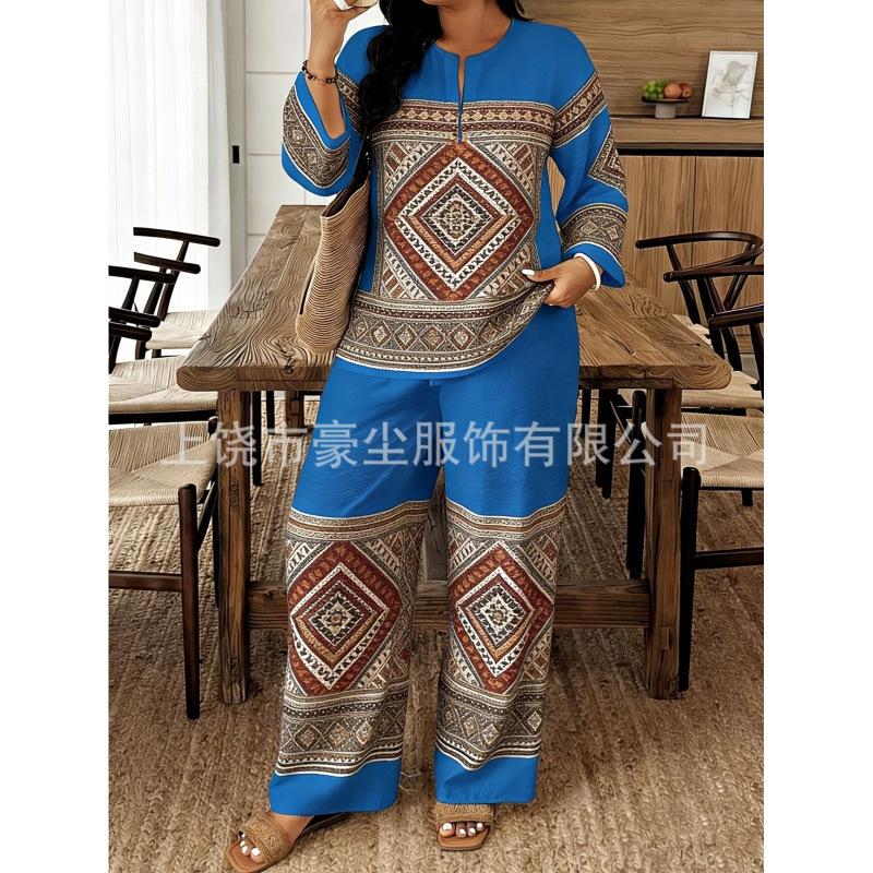 Women's Wholesale Long Sleeve Lace Flower Long Sleeve Ethnic Style Women's Hot Selling Set