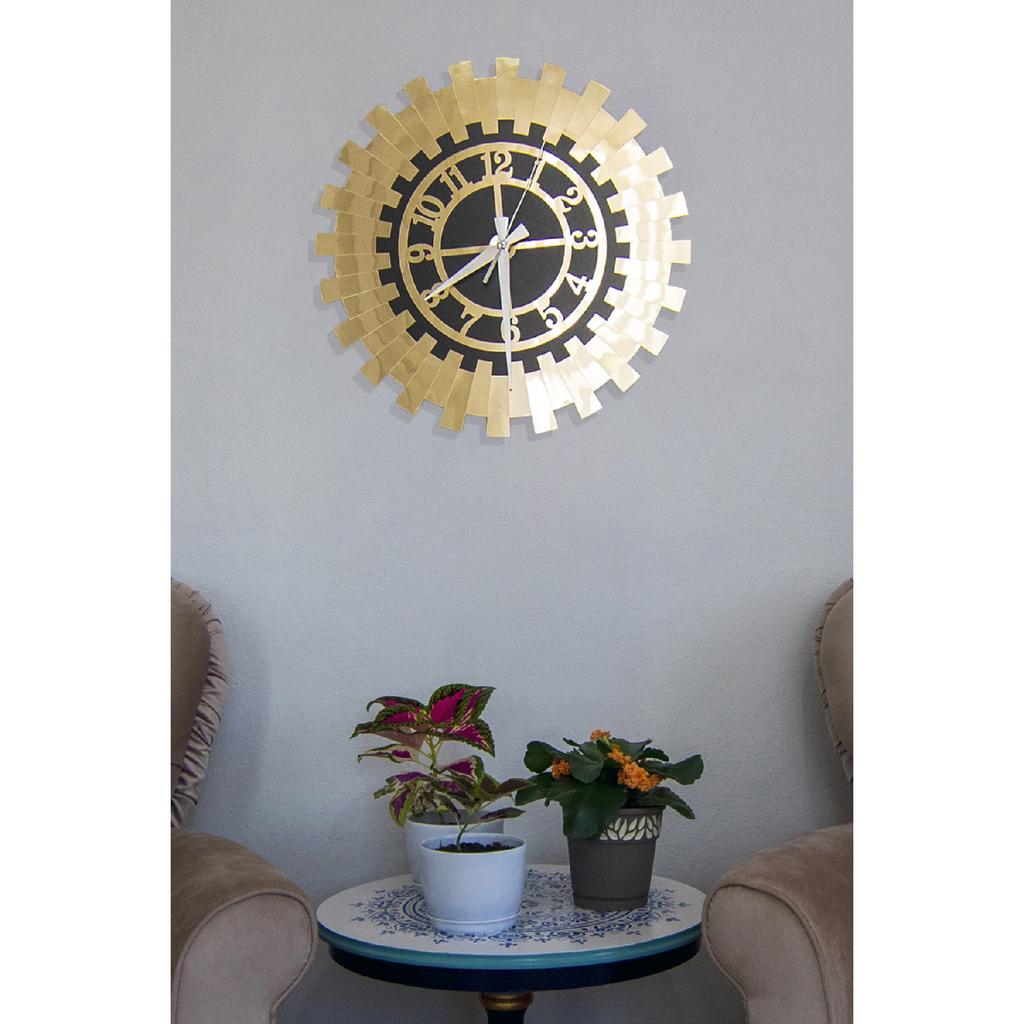 60x60 см золотые декоративные настенные часы, прочный 2-слойный черный МДФ с турецкими цифрами, зеркальное оргстекло