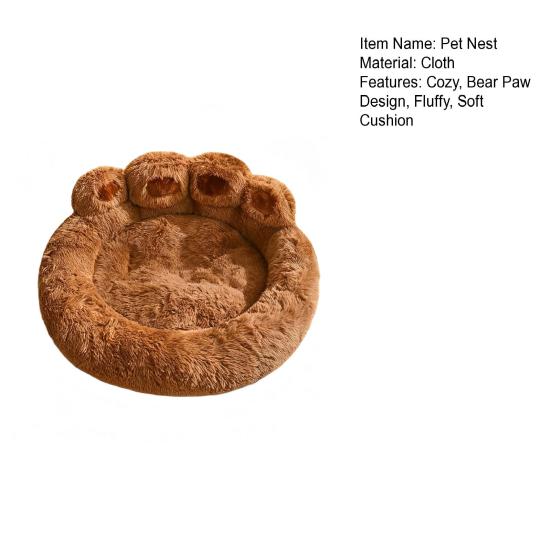 Собаки Пушистое Гнездо Кровать Милый Дизайн Медвежьей Лапы Кошачий Диван-Кровать Мягкая Пушистая Подушка